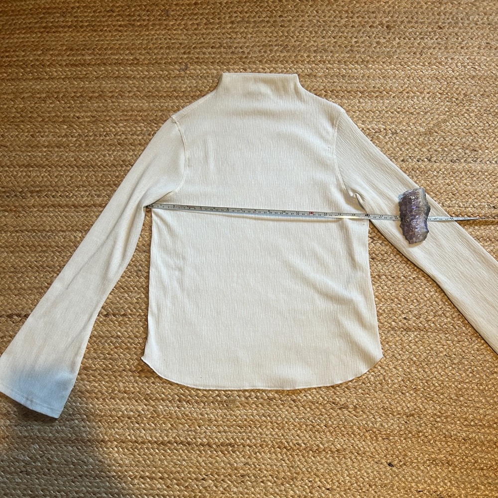 ZARA Mock Neck Ribbed Top - Picture 5 of 9